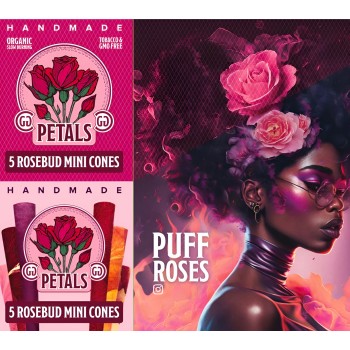 Rose Petals Organic Handmade Cones 5 Rose Mini Cones - 5pk/ 12ct Display